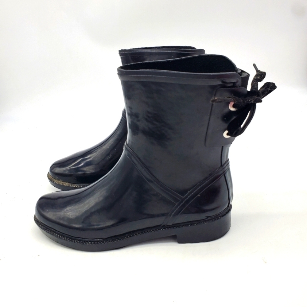 Nine West Shoes Women's 7M Trench Low Cut Rain Boots Black